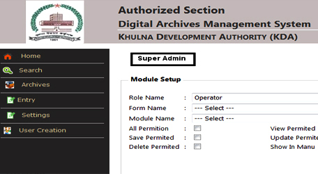 Authorized Section  of KDA